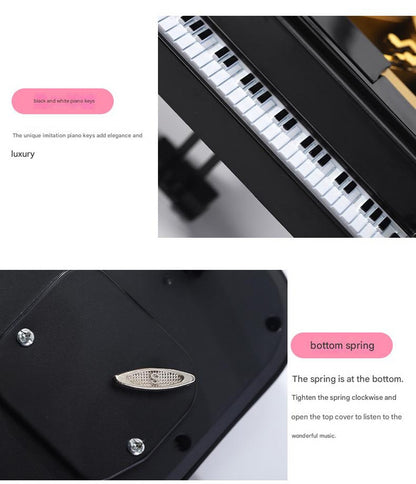 Classical Grand Piano Music Box with Dancing Ballerina(Regular version - white) V888-ELOSUNG29053