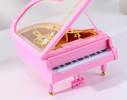 Classical Grand Piano Music Box with Dancing Ballerina(Regular version - pink) V888-ELOSUNG29054