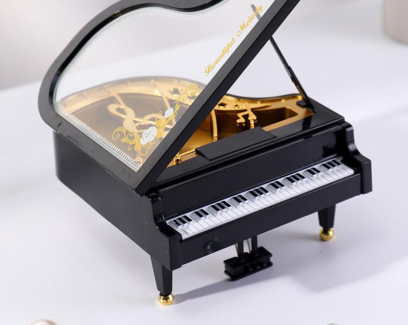 Classical Grand Piano Music Box with Dancing Ballerina(Regular version - black) V888-ELOSUNG29055