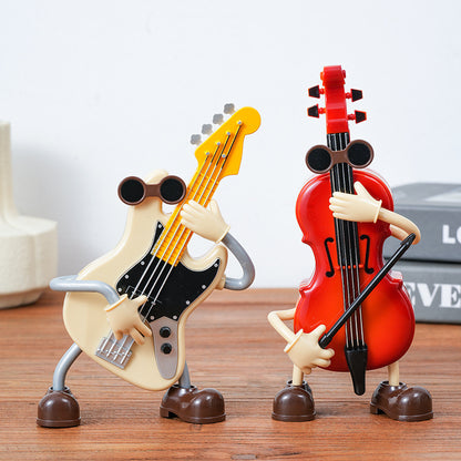 Dancing Musical Instrument Figurines - Wind-Up Guitar & Cello Toys with Moving Parts(Violin) V888-ELOSUNG29063
