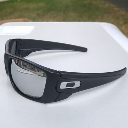 Sport Polarized Sunglasses with UV400 Protection - Multi-Layer Lens Technology(Black frame silver film) V888-ELOSUNG29092