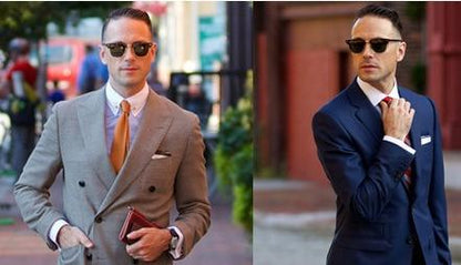 Men's Luxury Necktie Gift Set - 4 Piece Set with Tie, Pocket Square, Cufflinks & Tie Clip(Pure dark blue) V888-ELOSUNG29104