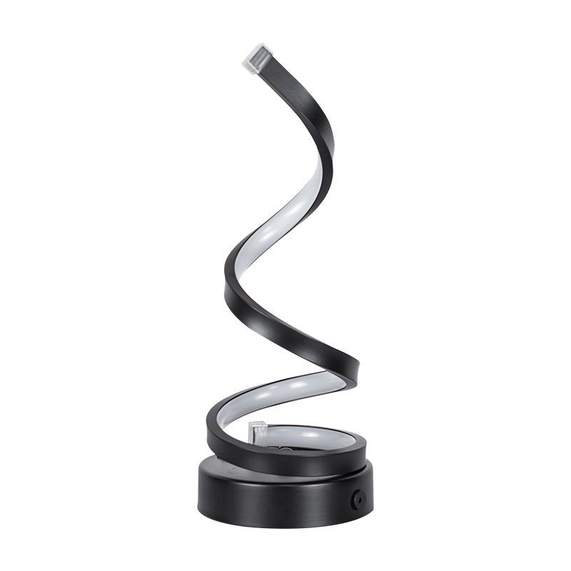 Modern Spiral LED Table Lamp - Dimmable, 3 Light Modes(black) V888-ELOSUNG29110