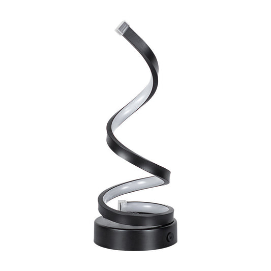Modern Spiral LED Table Lamp - Dimmable, 3 Light Modes(black) V888-ELOSUNG29110