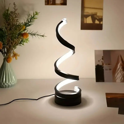 Modern Spiral LED Table Lamp - Dimmable, 3 Light Modes(white) V888-ELOSUNG29111