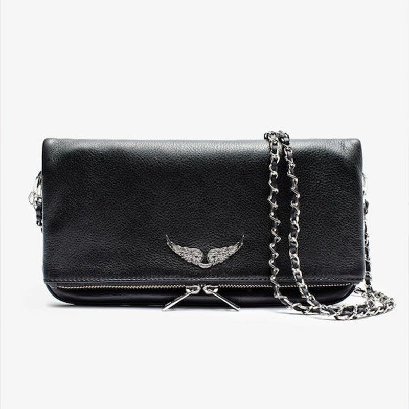Chic Quilted Leather Crossbody Bag with Chain Strap & Tassel Detail(Black without tassels) V888-ELOSUNG29125