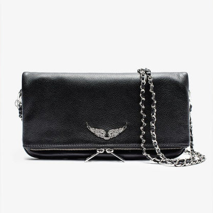 Chic Quilted Leather Crossbody Bag with Chain Strap & Tassel Detail(Black without tassels) V888-ELOSUNG29125