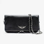 Chic Quilted Leather Crossbody Bag with Chain Strap & Tassel Detail(Black without tassels) V888-ELOSUNG29125