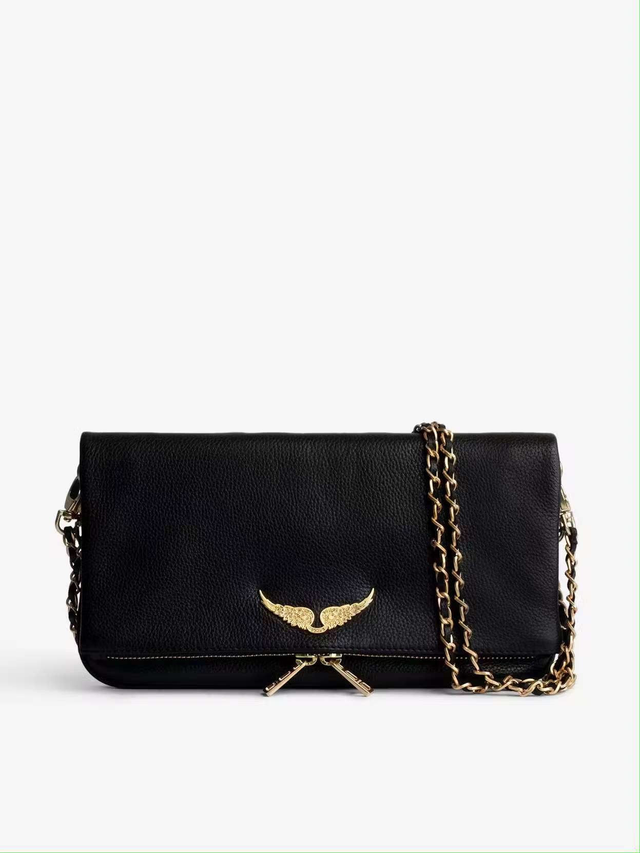 Chic Quilted Leather Crossbody Bag with Chain Strap & Tassel Detail(Golden black without tassels) V888-ELOSUNG29126