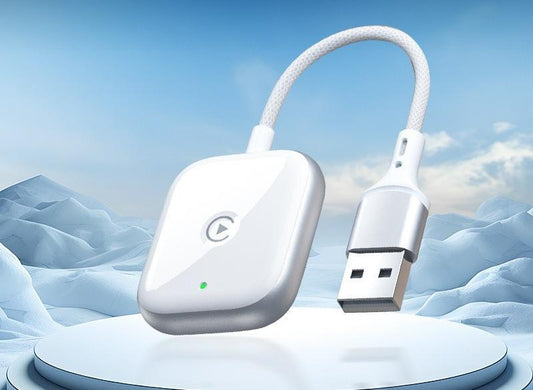 2-in-1 Wireless CarPlay & Android Auto Adapter - Plug & Play Dongle for Cars(Applicable to iPhone-White) V888-ELOSUNG29129