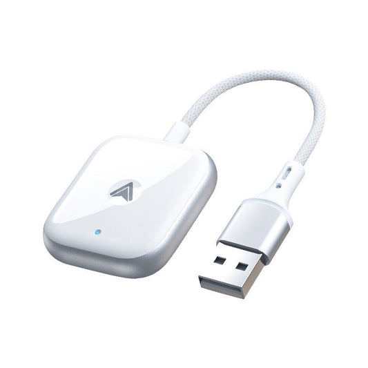 2-in-1 Wireless CarPlay & Android Auto Adapter - Plug & Play Dongle for Cars(Applicable to Android-White) V888-ELOSUNG29131