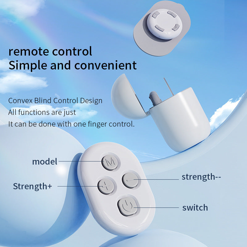 Smart Cervical Spine EMS Massager Sticker with Remote Control & Charging Case - 6 Modes, 16 Strengths(white) V888-ELOSUNG29136