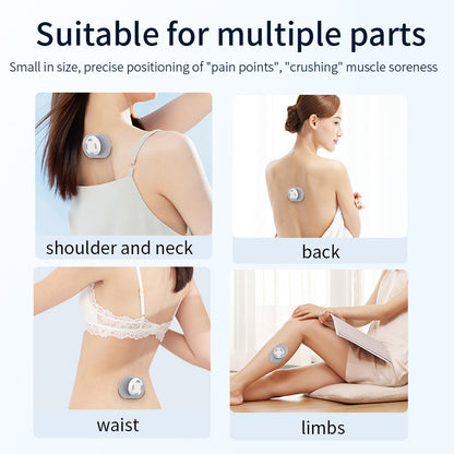 Smart Cervical Spine EMS Massager Sticker with Remote Control & Charging Case - 6 Modes, 16 Strengths(white) V888-ELOSUNG29136