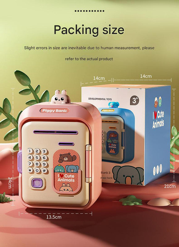 Interactive Kids' Piggy Bank Safe with Music, Stories & Password Lock(blue) V888-ELOSUNG29137