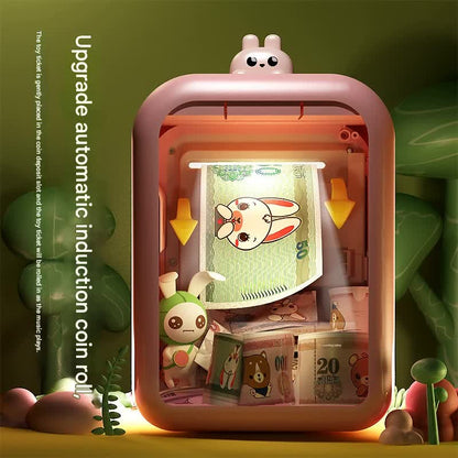 Interactive Kids' Piggy Bank Safe with Music, Stories & Password Lock(Cyan) V888-ELOSUNG29138