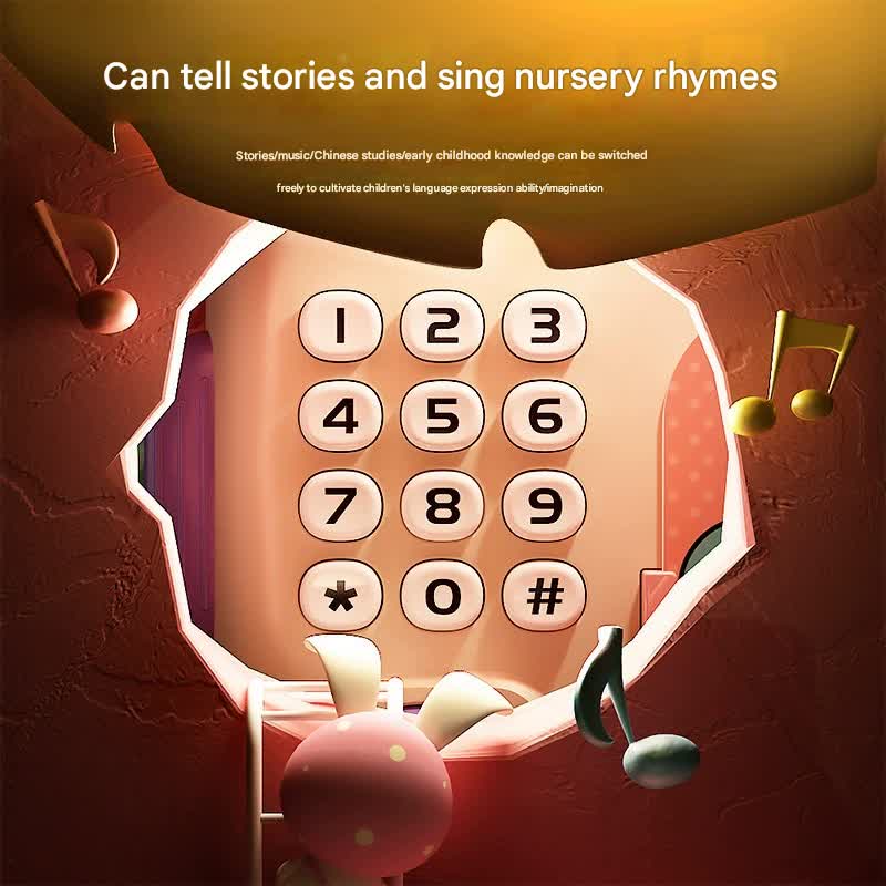 Interactive Kids' Piggy Bank Safe with Music, Stories & Password Lock(Cyan) V888-ELOSUNG29138
