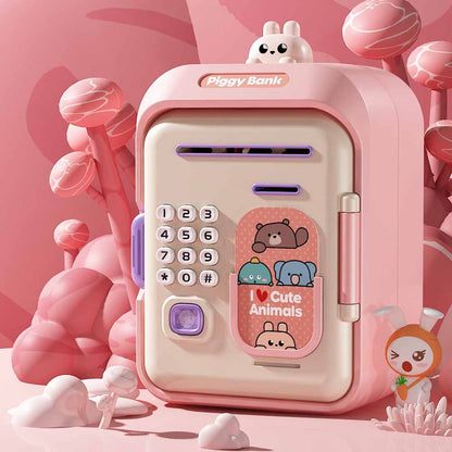 Interactive Kids' Piggy Bank Safe with Music, Stories & Password Lock(Pink) V888-ELOSUNG29140