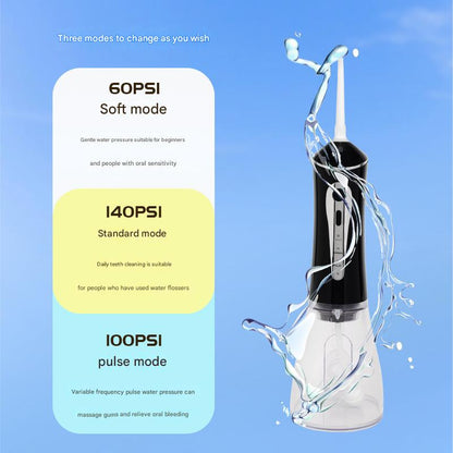 CharmHome Portable Oral Irrigator - 3 Modes, 140 PSI, IPX7 Waterproof(black) V888-ELOSUNG29145