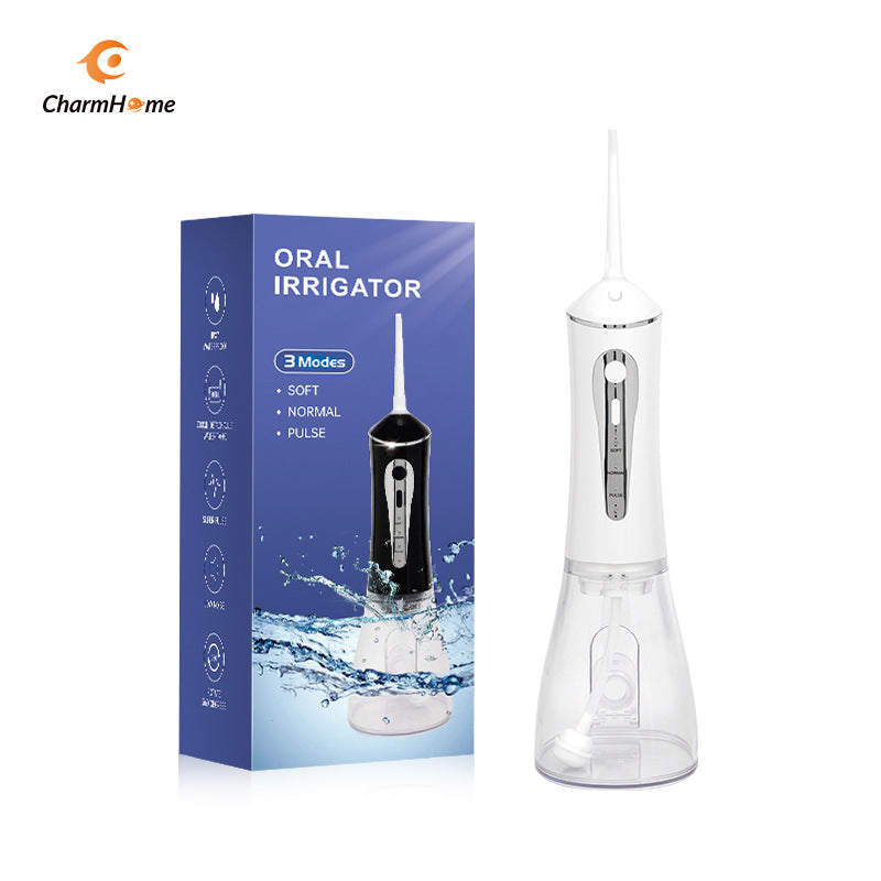 CharmHome Portable Oral Irrigator - 3 Modes, 140 PSI, IPX7 Waterproof(White) V888-ELOSUNG29146