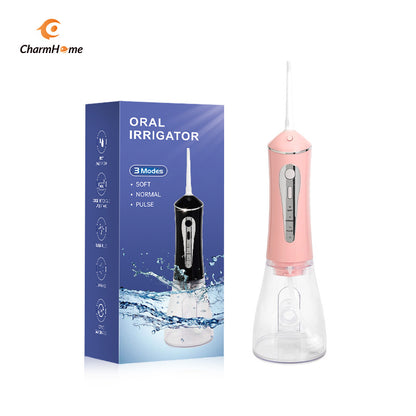 CharmHome Portable Oral Irrigator - 3 Modes, 140 PSI, IPX7 Waterproof(Pink) V888-ELOSUNG29147