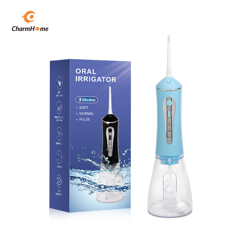 CharmHome Portable Oral Irrigator - 3 Modes, 140 PSI, IPX7 Waterproof(Blue) V888-ELOSUNG29148