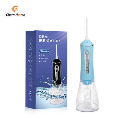 CharmHome Portable Oral Irrigator - 3 Modes, 140 PSI, IPX7 Waterproof(Blue) V888-ELOSUNG29148