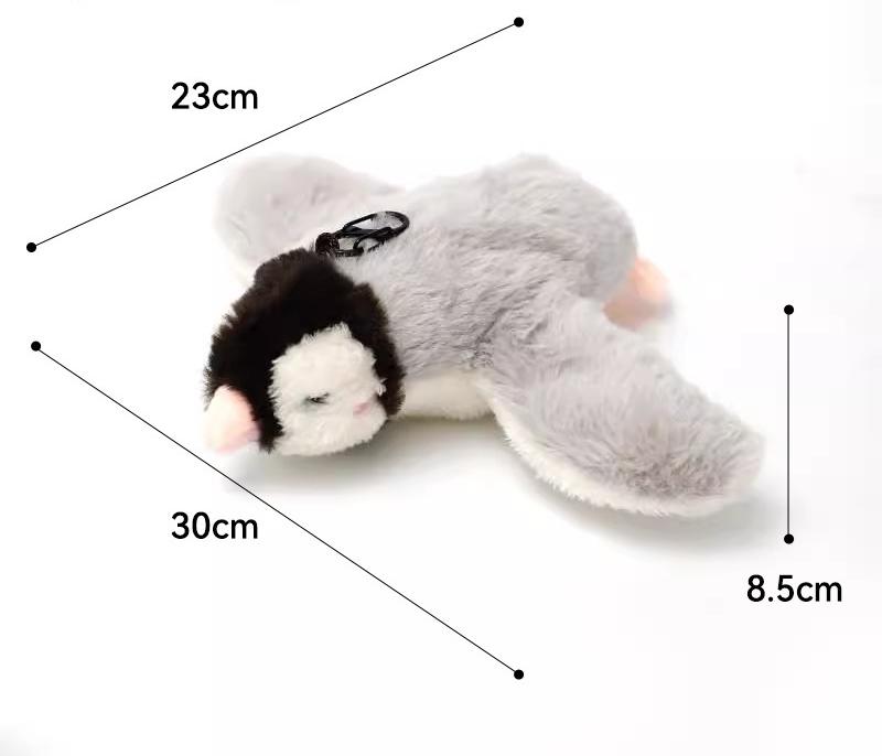 Interactive Flapping Wing Bird Toy for Cats & Dogs,Motion Activated with Sound(Milo Gray Penguin) V888-ELOSUNG29178