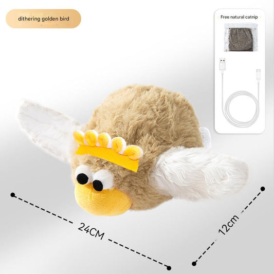 Interactive Flapping Wing Bird Toy for Cats & Dogs,Motion Activated with Sound(Fat Golden Bird) V888-ELOSUNG29181