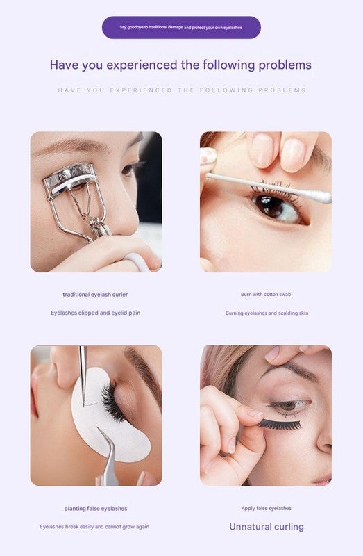 Heated Eyelash Curler with 2 Temperature Controls, Long-Lasting Curl(white) V888-ELOSUNG29182