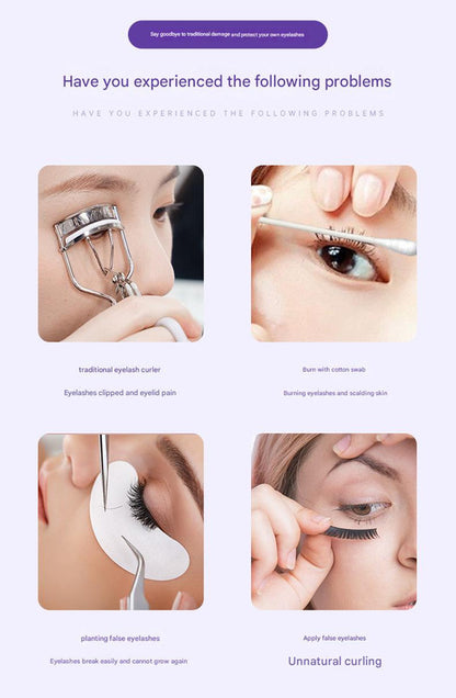 Heated Eyelash Curler with 2 Temperature Controls, Long-Lasting Curl(white) V888-ELOSUNG29182