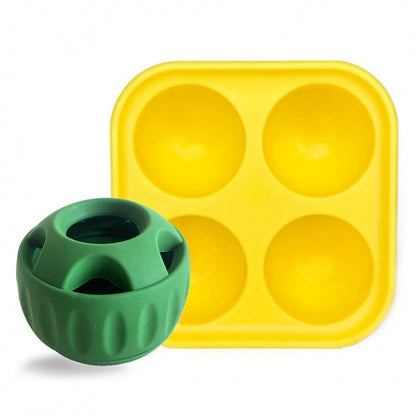 Interactive Dog Treat Dispensing Ball & Silicone Treat Mold Set - Durable, Dishwasher Safe(green) V888-ELOSUNG29185