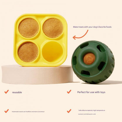 Interactive Dog Treat Dispensing Ball & Silicone Treat Mold Set - Durable, Dishwasher Safe(green) V888-ELOSUNG29185