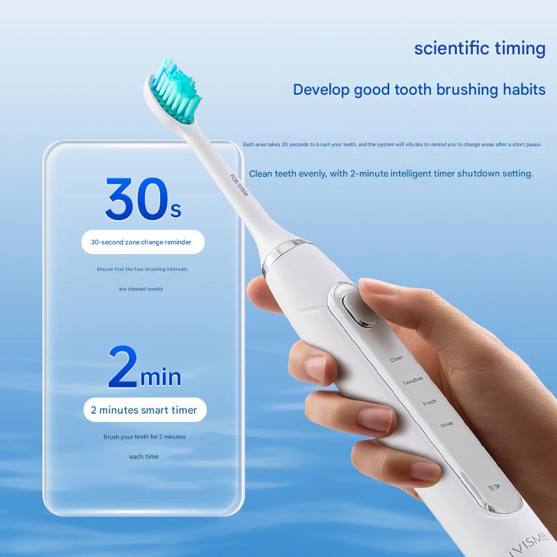 LED Sonic Electric Toothbrush - 2-in-1 Cleaning & Whitening, 4 Modes(black) V888-ELOSUNG29204