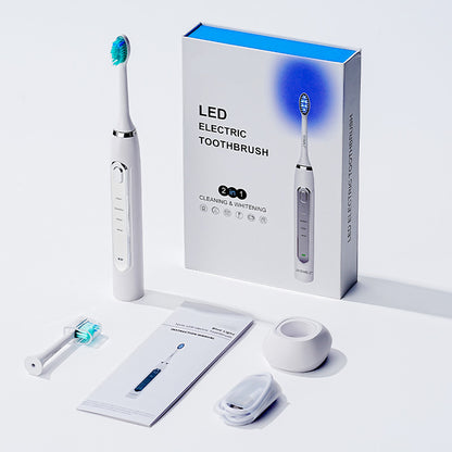 LED Sonic Electric Toothbrush - 2-in-1 Cleaning & Whitening, 4 Modes(white) V888-ELOSUNG29205