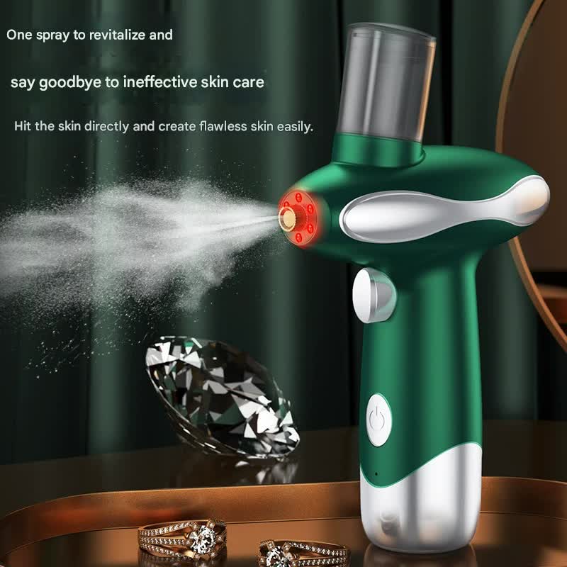 Portable Nano Facial Steamer & Oxygen Sprayer with Red/Blue Light Therapy(white) V888-ELOSUNG29207