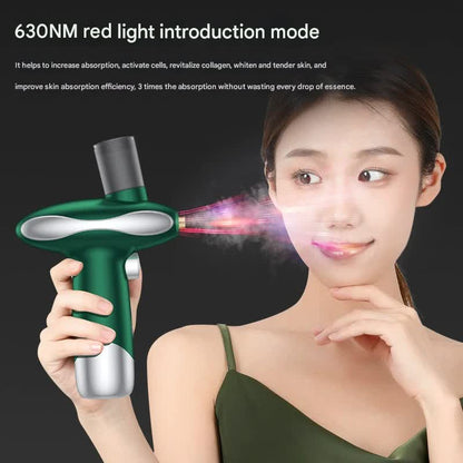 Portable Nano Facial Steamer & Oxygen Sprayer with Red/Blue Light Therapy(white) V888-ELOSUNG29207