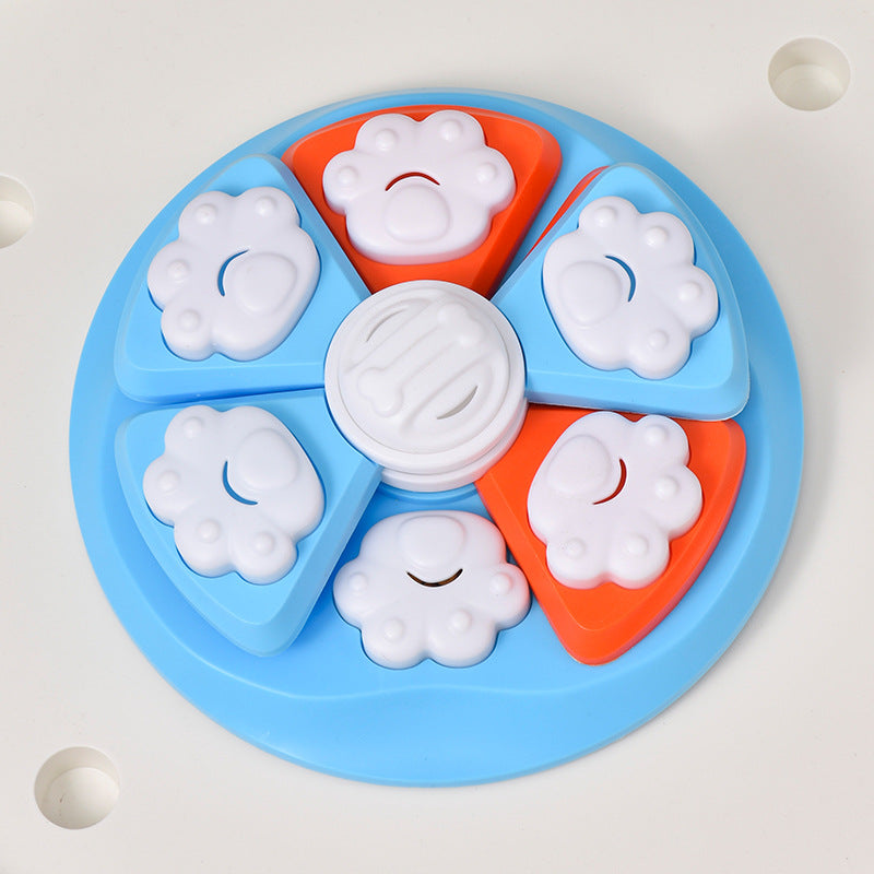 Interactive Dog Puzzle Feeder Toy - IQ Training & Slow Feeder with Anti-Skid Base(blue) V888-ELOSUNG29211