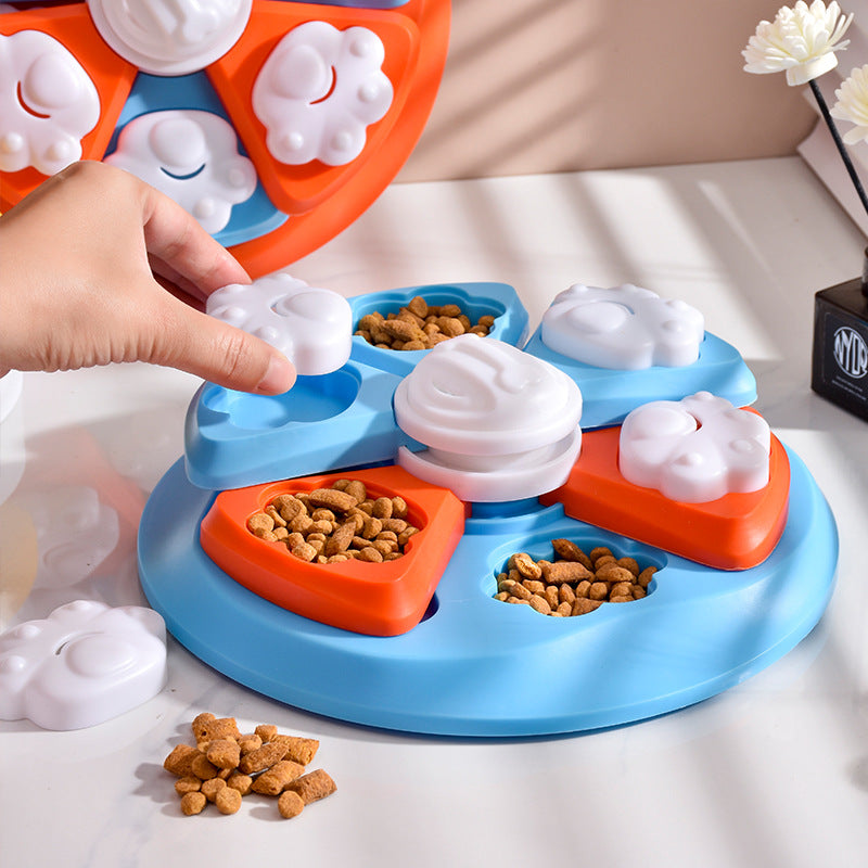 Interactive Dog Puzzle Feeder Toy - IQ Training & Slow Feeder with Anti-Skid Base(blue) V888-ELOSUNG29211