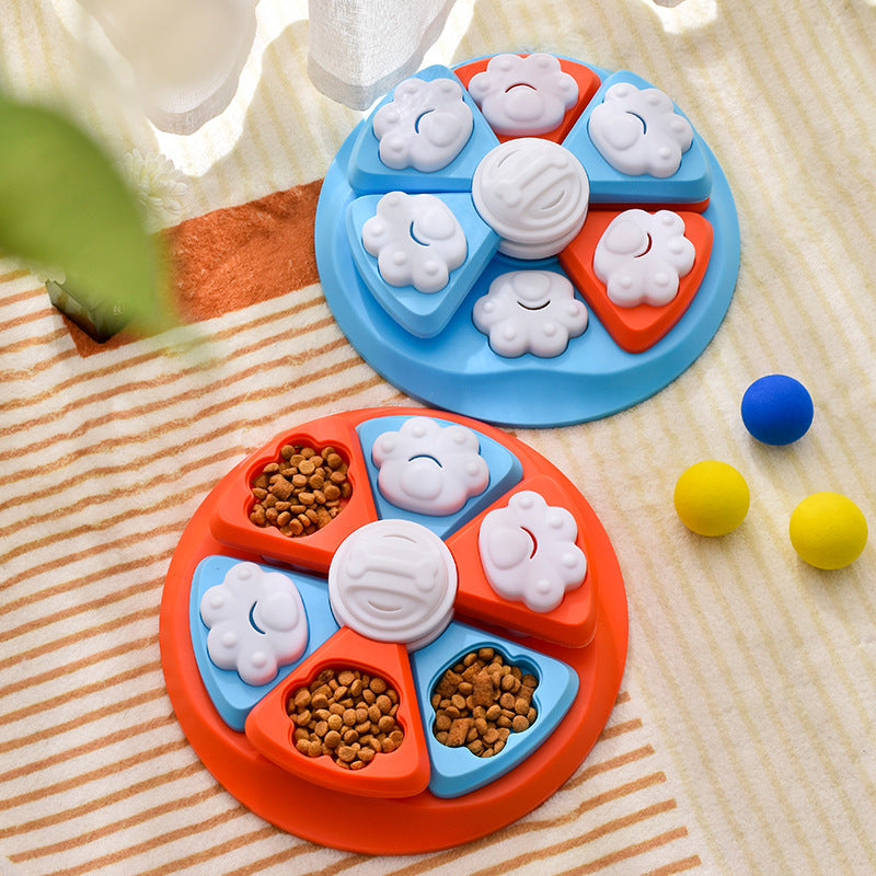 Interactive Dog Puzzle Feeder Toy - IQ Training & Slow Feeder with Anti-Skid Base(blue) V888-ELOSUNG29211