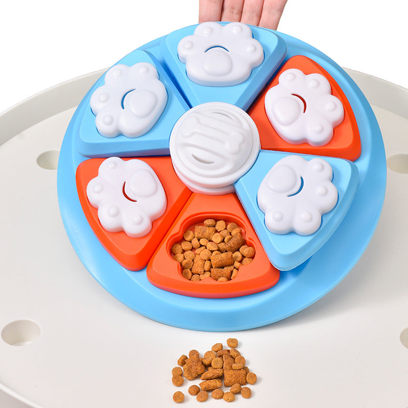Interactive Dog Puzzle Feeder Toy - IQ Training & Slow Feeder with Anti-Skid Base(red) V888-ELOSUNG29212