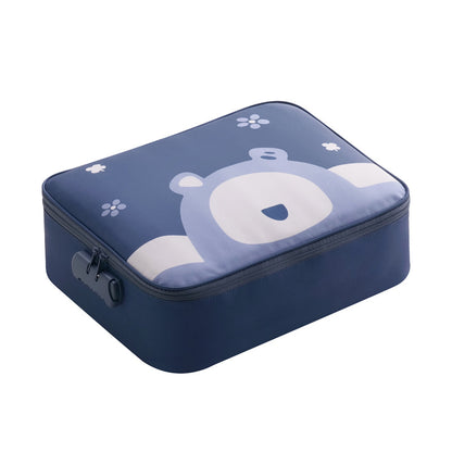 Multi-Functional Document & Certificate Organizer Bag with Combination Lock(Navy) V888-ELOSUNG29220