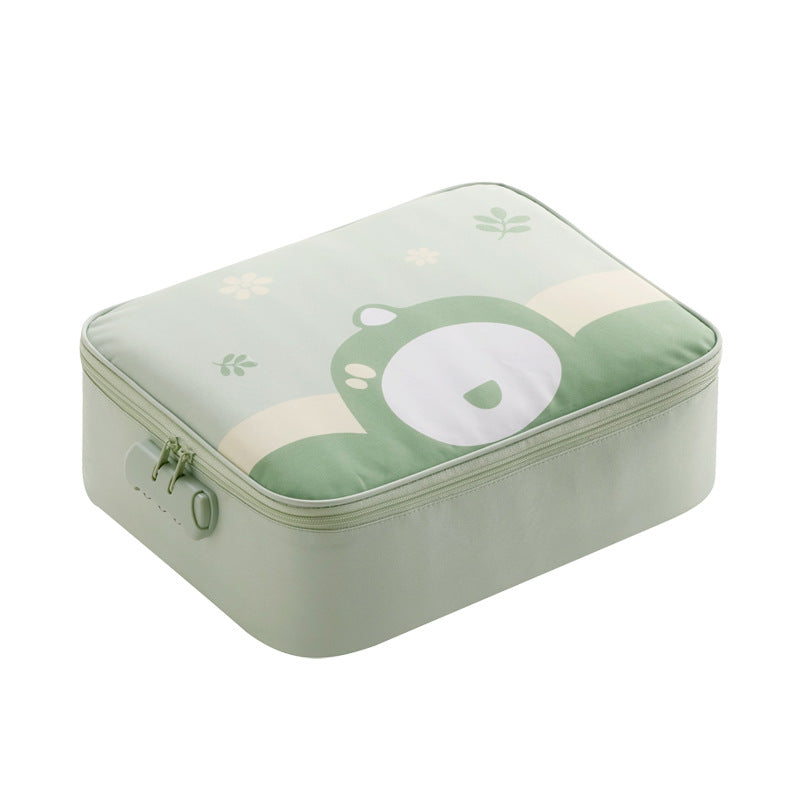 Multi-Functional Document & Certificate Organizer Bag with Combination Lock(Light green) V888-ELOSUNG29221