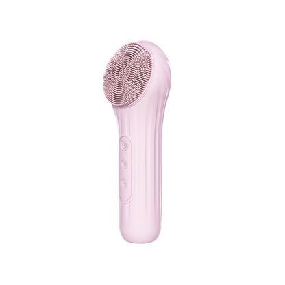 Silicone Facial Cleansing Brush - 6-Speed Vibration, Food-Grade Antibacterial Material with Warming V888-ELOSUNG29224