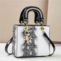 Chic Embossed Pattern Top Handle Bag - PU Leather Satchel with Detachable Shoulder Strap(white) V888-ELOSUNG29234