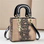 Chic Embossed Pattern Top Handle Bag - PU Leather Satchel with Detachable Shoulder Strap(khaki) V888-ELOSUNG29235