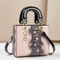 Chic Embossed Pattern Top Handle Bag - PU Leather Satchel with Detachable Shoulder Strap(pink) V888-ELOSUNG29236