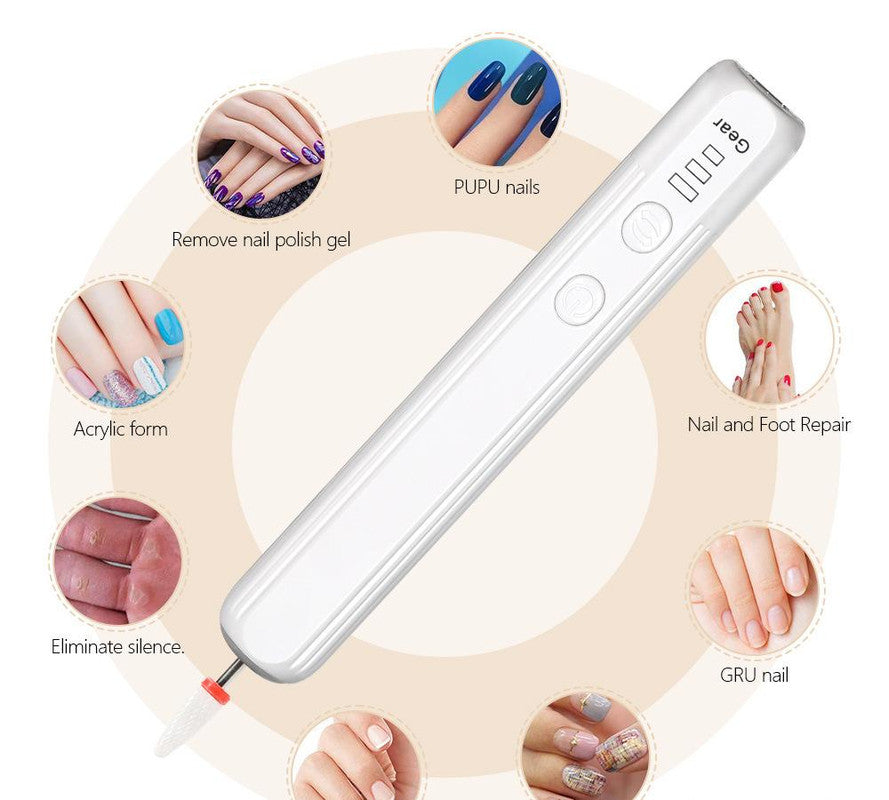 Portable Electric Nail Drill Pen Kit - USB-C Rechargeable, 3-Speed, High Torque, Low Heat(Pink) V888-ELOSUNG29252