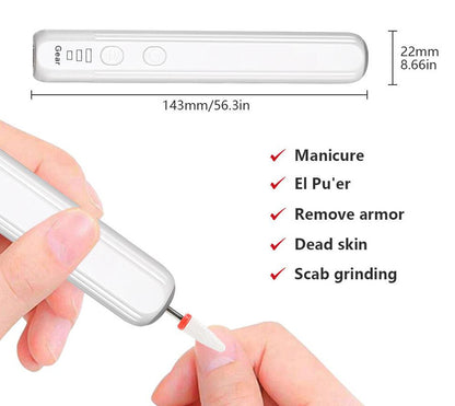 Portable Electric Nail Drill Pen Kit - USB-C Rechargeable, 3-Speed, High Torque, Low Heat(Pink) V888-ELOSUNG29252