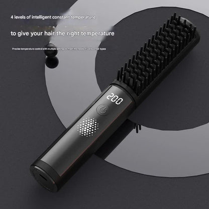Cordless Hair Straightener Comb - 4 Temperature Settings, USB-C, PTC Heating(purple) V888-ELOSUNG29259