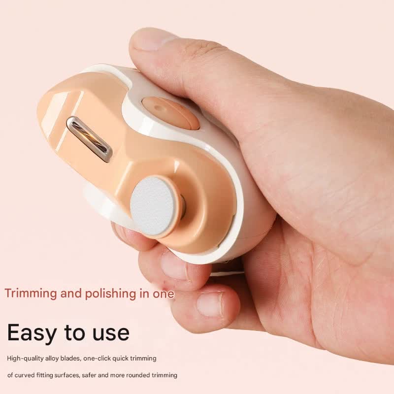 White Electric Nail Clipper & Filer - 2 Speed, Low Noise, Safe for Babies (1yr+) & Adults V888-ELOSUNG29267